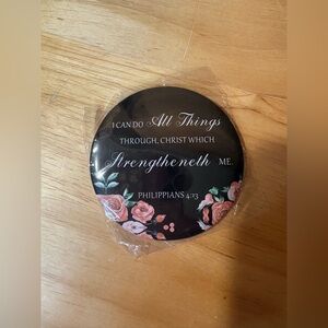 Philippians 4:13 Bible Verse Compact Mirror New in Package
